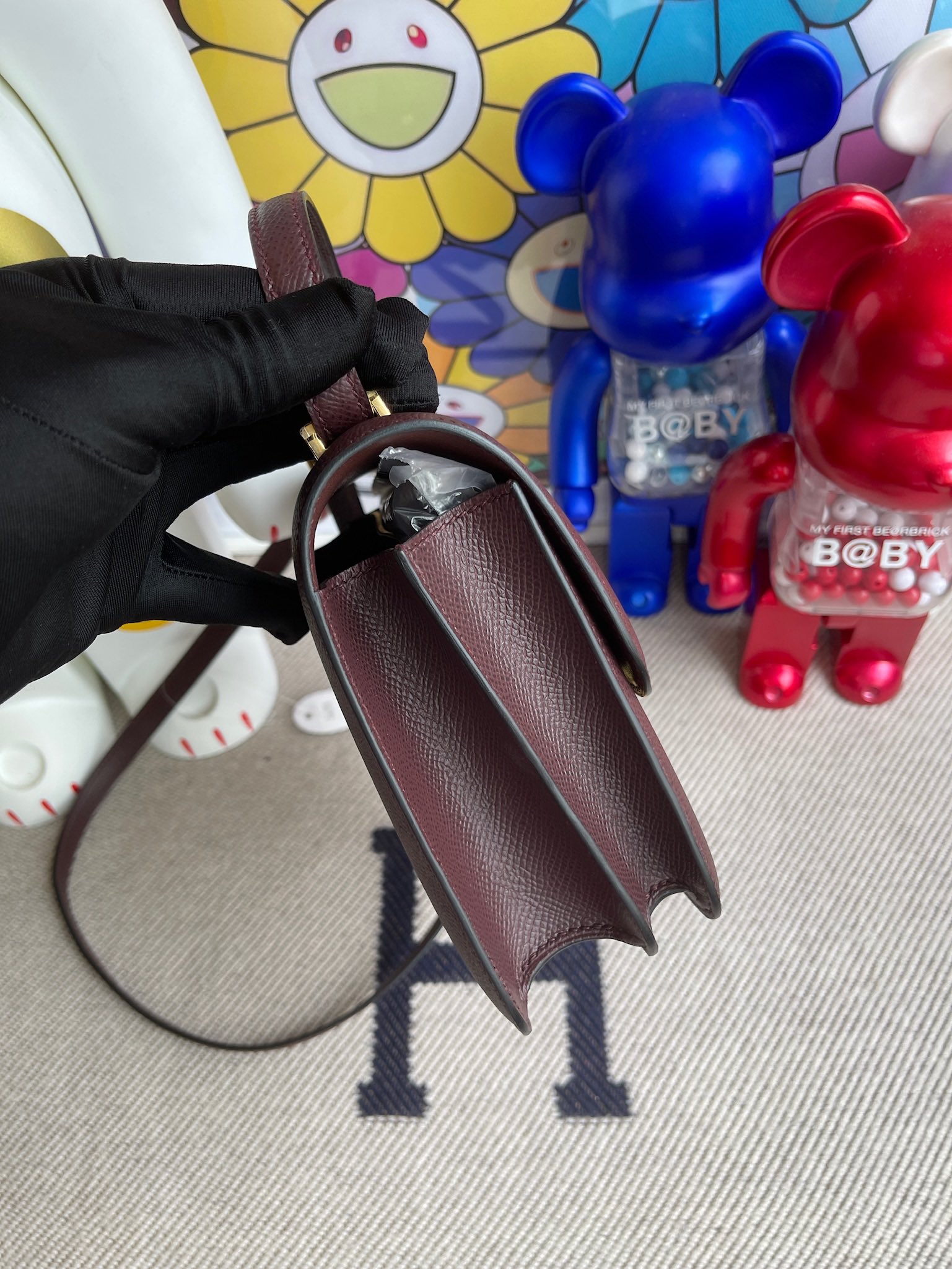 에르메스 콘스탄스18 브라운 금장 앱송